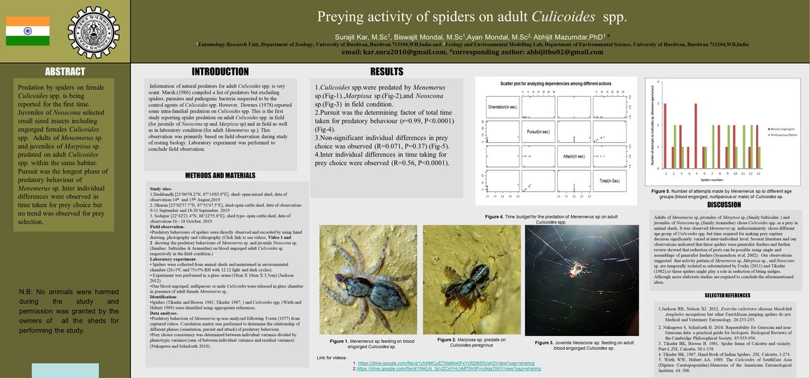 Surajit Kar: Preying activity of spiders on adult Culicoides spp.